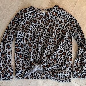 Leopard Print Long Sleeve Top